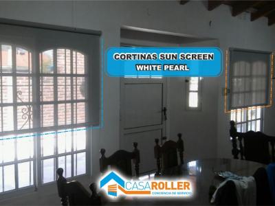 Cortinas Roller Sun Screen White Pearl