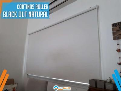 Cortina Roller Enrollables BlackOut Natural en 9 de julio 