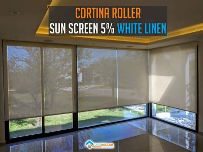 Cortina Roller Sun Screen White Linen en Cordoba 