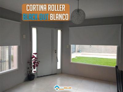 Cortina Roller Black Out Blanco Decoracion Minimalista en Comodoro Rivadavia 
