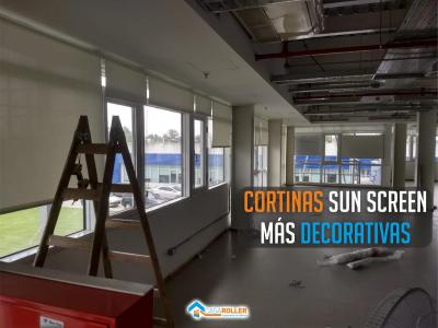 Cortina Roller Dobles Black Out  y SunScreen  para ARSAT en Caba 