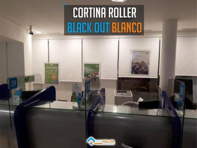 Cortina Roller Black Out Blanco 