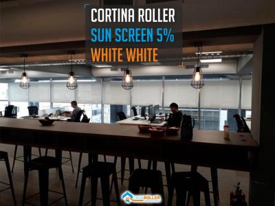 Cortina Roller Sun Screen 5% White White para OneInfo Consulting en Caba