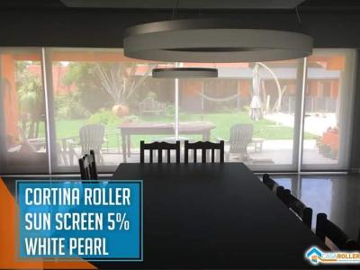 Cortina Roller Sun Screen 5% White pearl en Cañada de Gomez
