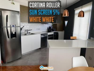 Cortina Roller Sun Screen White White en Caba 