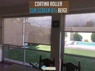 Cortina Roller Enrollable Sun Screen 6% Beige en Catamarca