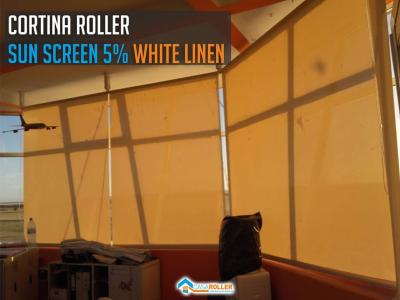Cortina Sun Screen 5%  White Linen Puerto Madryn