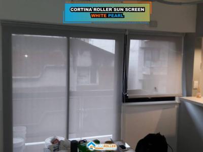 Cortina Roller Sun Screen 5% White Pearl en Recoleta 