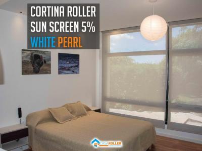Cortinas Roller Duo Sun Screen White Pearl y Black Out Blanco para POSADA DEL INDIO