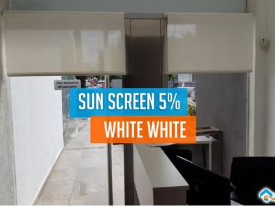 Cortina Roller Sun Screen 5% White White en Cordoba para Sancor Salud