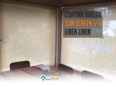 Cortina Roller Sun Screen Linen Linen en Complejo Encanto del Río - Villa La Angostura - Neuquen