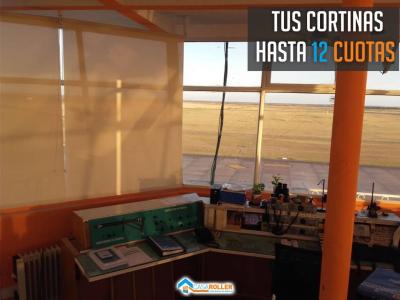Cortina Roller Sun Screen White Linen EANA navegacion aerea argentina en Puerto madryn y trelew 