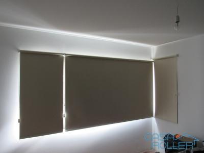 Cortinas Roller Black Out Beige y Natural 