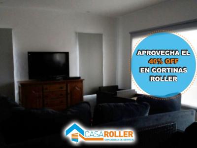 Cortinas Roller Black Out Gris y Sun Screen 5% White Pearl 