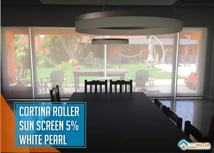 Cortina Roller Sun Screen 5% White pearl en Cañada de Gomez