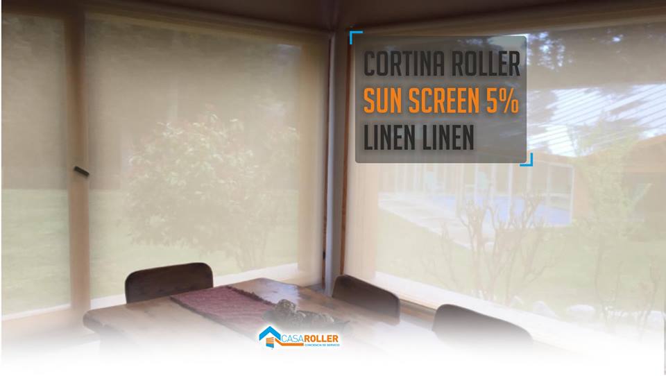 Cortina Roller Sun Screen Linen Linen en Complejo Encanto del Río - Villa La Angostura - Neuquen